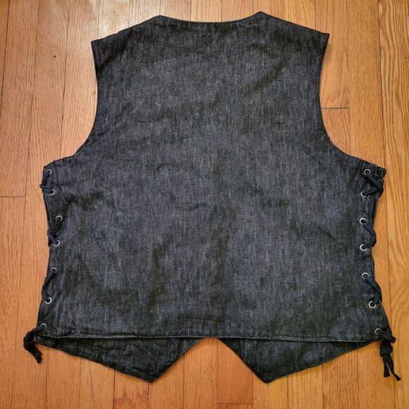 X element Advanced Motorcycle Gear L XL Denim Conceal Carry Vest Biker Moto‎ - Picture 4 of 8